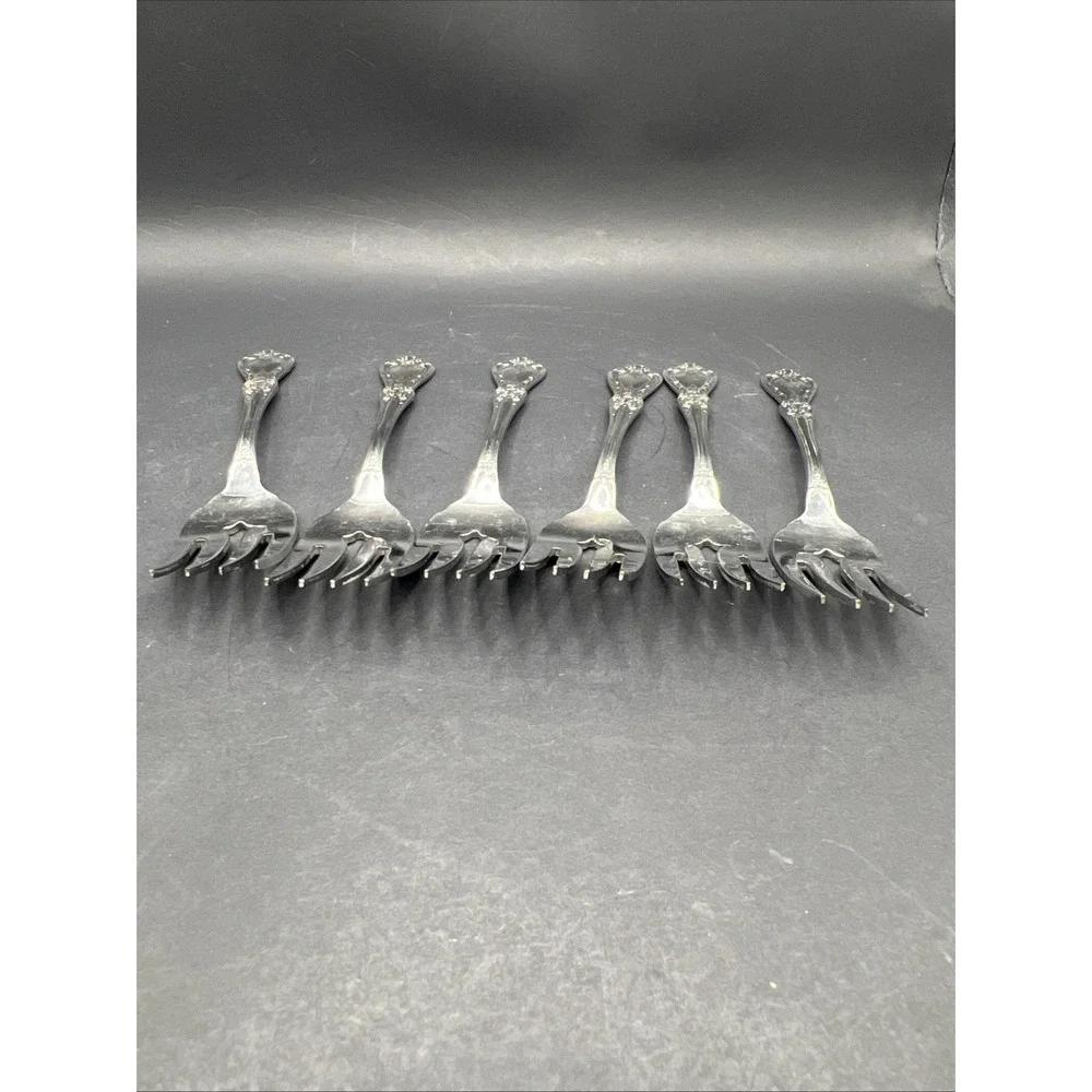 Oneida Kennett Square Distinction Deluxe Stainless Salad Forks Set Of 6 Vtg HH
